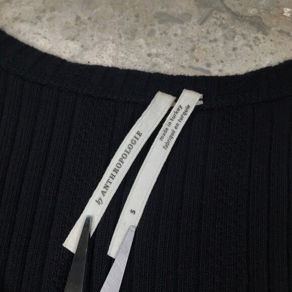 Anthropologie Robin Ribbed Black Racerback Tank Top Womens Small Sleeveless - Picture 5 of 16